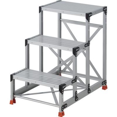 トラスコ中山 TRUSCO 作業用踏台 3段 ステップ奥行250 高さ0.90m 天板600X400 TSF-36259 1台（直送品）