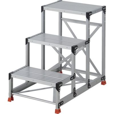 トラスコ中山 TRUSCO 作業用踏台 3段 ステップ奥行300 高さ0.90m 天板600X400 TSF-36309 1台（直送品）