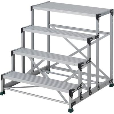 トラスコ中山 TRUSCO 作業用踏台 4段 ステップ奥行200 高さ1.0m 天板1000X400 TSF-41010 1台（直送品）