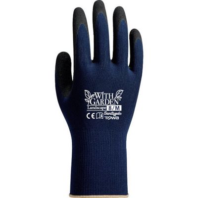 東和コーポレーション トワロン ニトリル背抜き手袋 WITHGARDENランドスケープ ネイビー 8/M W596-M 1双（直送品）