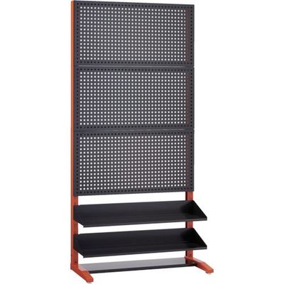 トラスコ中山 TRUSCO UPR型パンチングラック 棚板2段付 黒オレンジ UPR-3002-BK 1台 218-0809（直送品）