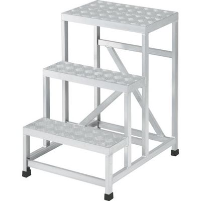 TRUSCO アルミ製溶接一体構造型作業台 三段縞板タイプ(完成品) W600×D800×H750 WTDBC3-6875 1台（直送品）