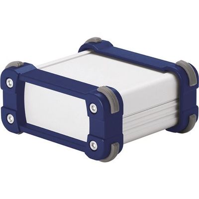 タカチ電機工業 タカチ コーナーガード付アルミケース EMCシールドタイプ シルバー/ネイビー EXPE12-6-18SN 1台（直送品）