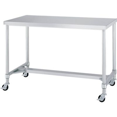 シンコー ステンレス作業台H枠棚キャスター付 WHC-4545-800-SU75 1台 269-1155（直送品）
