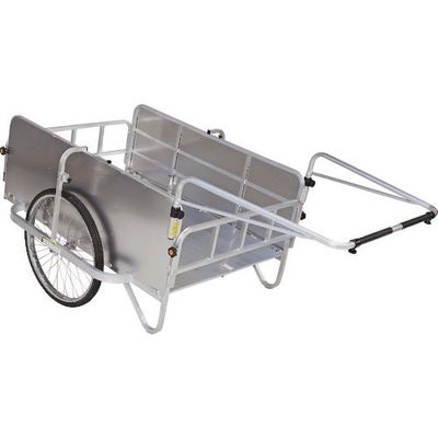 ハラックス HARAX 折り畳み式大型リヤカー側面アルミパネル付 コンパック(ノーパンク24インチタイヤ) HC-1208NA-24 1台（直送品）