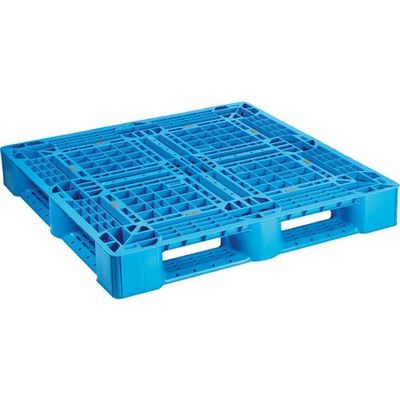 日本プラパレット NPC プラスチックパレットSLA-1111 片面四方差し ブルー SLA-1111-BL 175-6024（直送品）