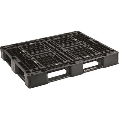 日本プラパレット NPC プラスチックパレットSLB-1210RR 片面四方差し 黒 SLB-1210RR-BK 135-9228（直送品）