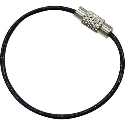 水本機械製作所 水本 キーワイヤーホルダー ワイヤー径1.5mm全長170mm ブラック (1個入り) B-2997 1袋(1個)（直送品）