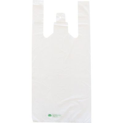 TRUSCO バイオマスプラスチック配合レジ袋 45/45号 (530X440mm)乳白 100枚入 BSB45-45-W 1袋(100枚)（直送品）