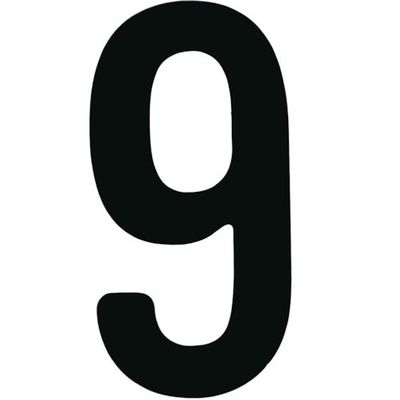 トラスコ中山 TRUSCO カッティング文字50mm 黒 9 CS50BK-9 1枚 256-4557（直送品）