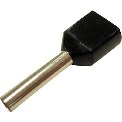 大同端子製造 DST ツインフェルール形端子(100個入り)黒 FEI1.5-12X2 1袋(100個) 352-7774（直送品）