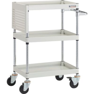 トラスコ中山 TRUSCO ツールワゴン ファルコンワゴン 600X400 短パネル付 ホワイト FAW-963PS-W 1台 219-5070（直送品）