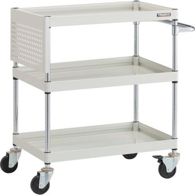 トラスコ中山 TRUSCO ツールワゴン ファルコンワゴン 750X500 短パネル付 ホワイト FAW-973PS-W 1台（直送品）