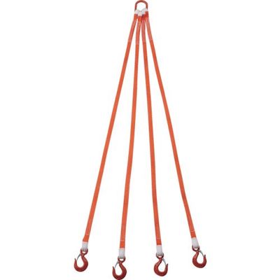 TRUSCO 4本吊ベルトスリングセット 25mm幅X2m 吊り角度60°時荷重1.72t(最大使用荷重2t) G25-4P20-1.72（直送品）
