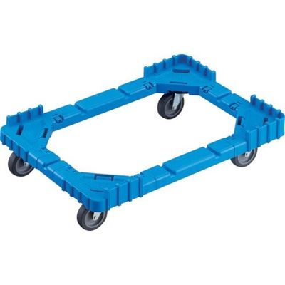 トラスコ中山 TRUSCO OCドーリー 50Lオリコン用 エラストマー車輪 4輪自在 片側ガード無し ブルー OCD-50B-B 1台（直送品）