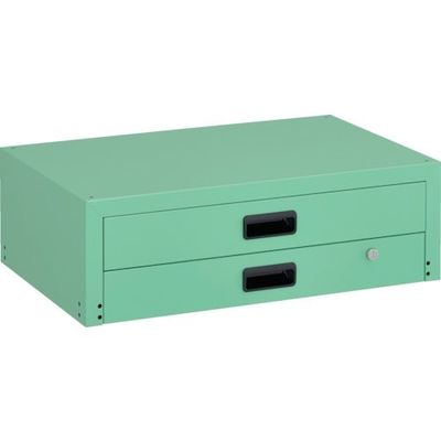 トラスコ中山 TRUSCO ツールワゴン ラビットワゴン用2段引出 700X450 ヤンググリーン RBW-75X YG 1台（直送品）