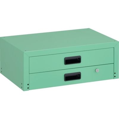 トラスコ中山 TRUSCO ツールワゴン ラビットワゴン用2段引出 600X400 ヤンググリーン RBW-64X YG 1台（直送品）