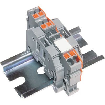 トラスコ中山 TRUSCO スプリング式端子台3線式 2極 電線サイズ0.25~1.5 SPTB18A-3-2P 1個 257-3037（直送品）