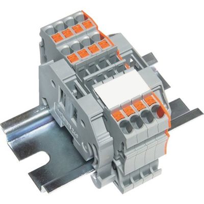 トラスコ中山 TRUSCO スプリング式端子台3線式 4極 電線サイズ0.25~1.5 SPTB18A-3-4P 1個 257-3034（直送品）