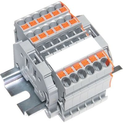 トラスコ中山 TRUSCO スプリング式端子台3線式 6極 電線サイズ0.25~2.5 SPTB24A-3-6P 1個 257-3047（直送品）