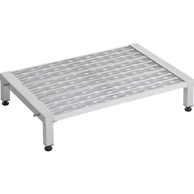 トラスコ中山 TRUSCO 高床式アルミ製ステップ グレーチング仕様 900X600XH190~220 TFSGH-0960AL 1台（直送品）