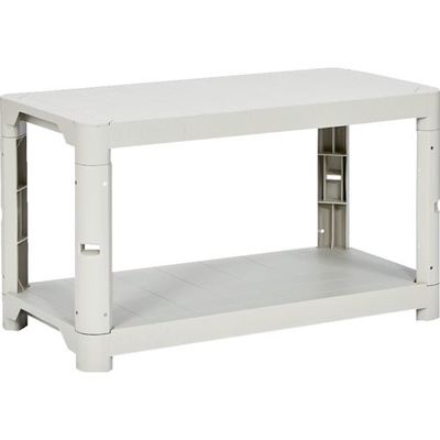 トラスコ中山 TRUSCO プラ棚 高さ515ー2段タイプ コーナーキャップ4個付 ネオグレー TPT-1342CA 1台 262-9936（直送品）