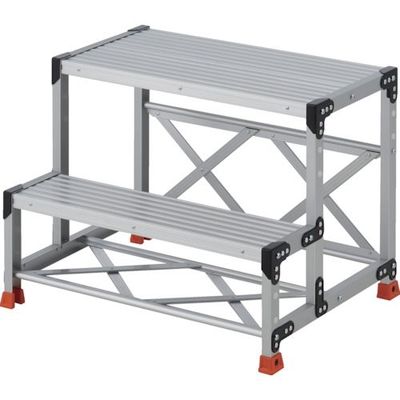 トラスコ中山 TRUSCO 作業用踏台 2段 ステップ奥行200 高さ0.60m 天板800X400 TSF-286 1台 258-0919（直送品）