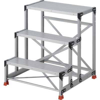 トラスコ中山 TRUSCO 作業用踏台 3段 ステップ奥行200 高さ0.90m 天板800X400 TSF-389 1台 258-0883（直送品）