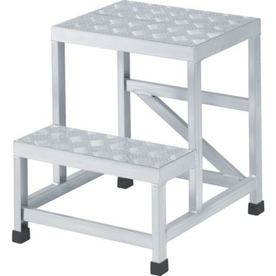 TRUSCO アルミ製溶接一体構造型作業台 二段縞板タイプ(完成品) W500×D600×H500 WTDBC2-5650 1台（直送品）