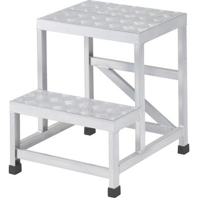 TRUSCO アルミ製溶接一体構造型作業台 二段縞板タイプ(完成品) W500×D600×H600 WTDBC2-5660 1台（直送品）