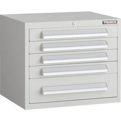 トラスコ中山 TRUSCO WLVR型キャビネット 500X412XH420 引出5段 ホワイト色 WLVR-423-W 1台（直送品）