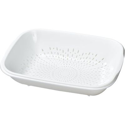 ヒマラヤ化学工業所 ヒマラヤ化学 水切りトレーセット 0160 ホワイト 334×250×78 016076 334-8146（直送品）