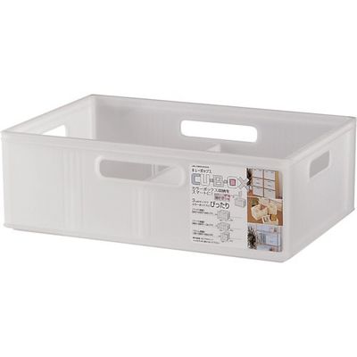 ヒマラヤ化学工業所 ヒマラヤ化学 キューBOX/ワイド浅型 クリアホワイト 390×260×130 134374 1セット(24個)（直送品）