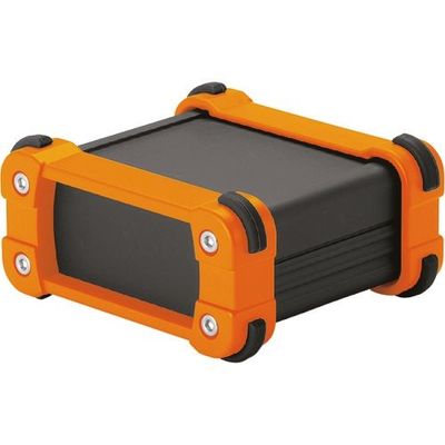 タカチ電機工業 タカチ コーナーガード付アルミケースアルミパネルタイプ ブラック/オレンジ EXP15-10-11BO 1台（直送品）