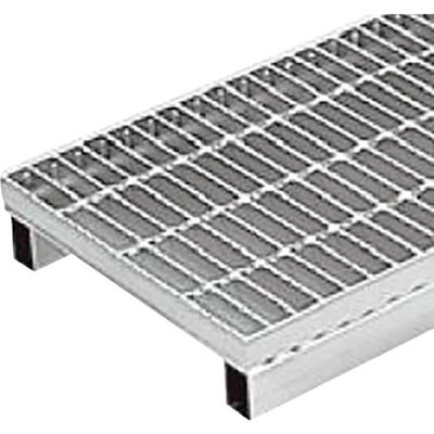 カネソウ スチール製グレーチング 滑り止め模様付 かさあげ型 側溝用 クッション付 HXY-P-3938B 1枚 344-0143（直送品）