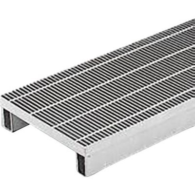 カネソウ スチール製グレーチング 細目プレーンタイプ かさあげ型 JIS型側溝用 クッション付 QSJ-P-4125B 1枚（直送品）