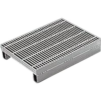 カネソウ スチール製グレーチング 細目滑り止め模様付 かさあげ型 国土交通省型側溝用 クッション付 QXY-KP-4344B 1枚（直送品）