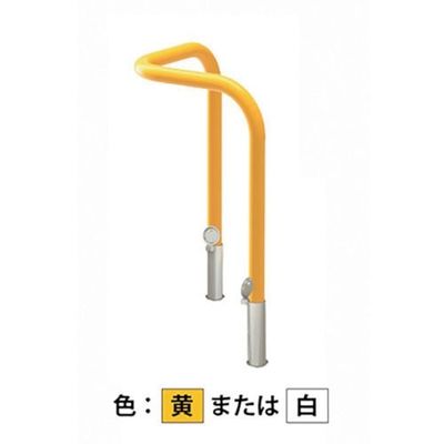 カネソウ 車止め コーナー型 スチール製 焼付塗装 Yシリーズ YD6L5-D(Y) 1本 323-8797（直送品）