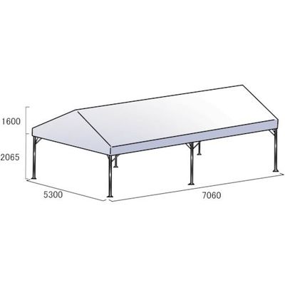 ゴトー工業 ゴトー 集会用大型テント 3間x4間 天幕白 TOT-34 1式 346-6283（直送品）