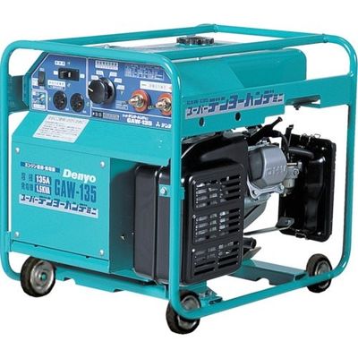デンヨー エンジン溶接機(車輪付) GAW-135S 1台 110-8478（直送品）