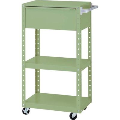 山金工業 ヤマテック スペシャルワゴン 移動式 キャビネット超深型1段×1個 ヤマテックグリーン W6CSH-D-G 1台 868-3415（直送品）