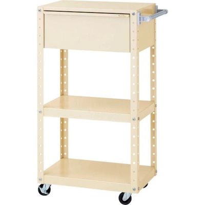 山金工業 ヤマテック スペシャルワゴン 移動式 キャビネット超深型1段×1個 アイボリー W6CSH-D-IV 1台 868-3416（直送品）