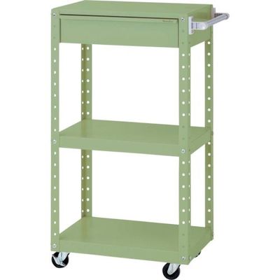 山金工業 ヤマテック スペシャルワゴン 移動式 キャビネット深型1段×1個 ヤマテックグリーン W6CSH-M-G 1台 868-3421（直送品）