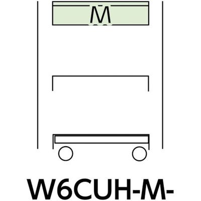 山金工業 ヤマテック スペシャルワゴン 移動式 キャビネット深型1段×1個 ヤマテックグリーン W6CUH-M-G 1台 868-3481（直送品）