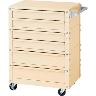 ヤマテック スペシャルワゴン 移動式 キャビネット浅型2段×2個、深型1段×2個 ヤマテックアイボリー W6CU-S2M2-IV 1台（直送品）