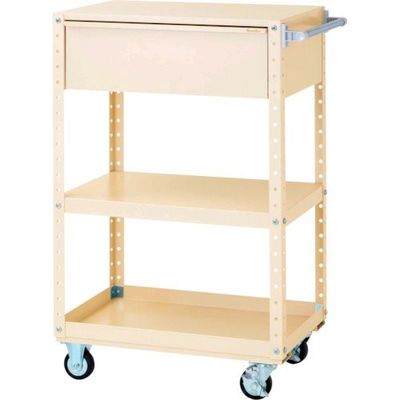 山金工業 ヤマテック スペシャルワゴン 移動式 キャビネット超深型1段×1個 ヤマテックアイボリー W7CSH-D-IV 1台（直送品）