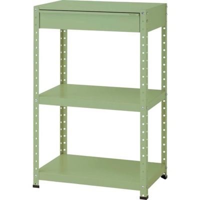 山金工業 ヤマテック スペシャルワゴン 固定式 キャビネット深型1段×1個 ヤマテックグリーン W7H-M-G 1台 868-3711（直送品）