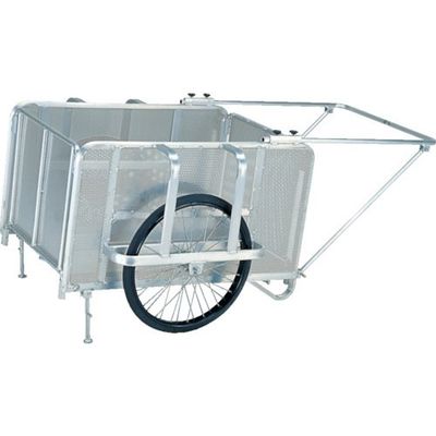 昭和ブリッジ販売 昭和 アルミ折畳みリヤカー 積載面（長さ×幅）1130×720mm ノーパンク NS8-A3P 125-2311（直送品）