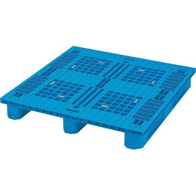 日本プラパレット NPC プラスチックパレットEAー1010 片面四方差し ブルー EA-1010-BL 1枚 175-4525（直送品）