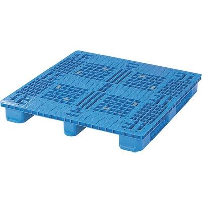 日本プラパレット NPC プラスチックパレットEA-1111 片面四方差し ブルー EA-1111-BL 1枚 175-4518（直送品）